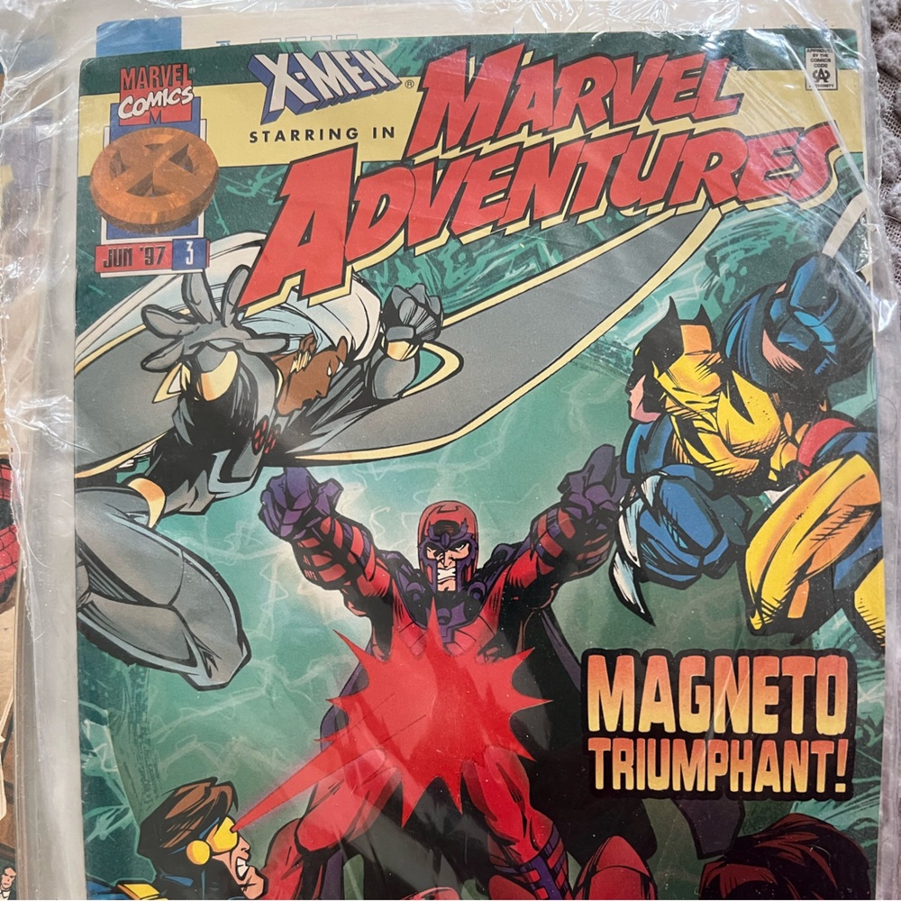 Set of 9 Vintage Marvel Comic Books in Plastic Mint Condition